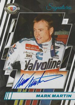 2023 Panini National Treasures - NASCAR 75th Anniversary Signatures Holo Platinum Blue #75-MM Mark Martin Front