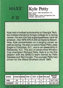 1989 Maxx Crisco #12 Kyle Petty Back