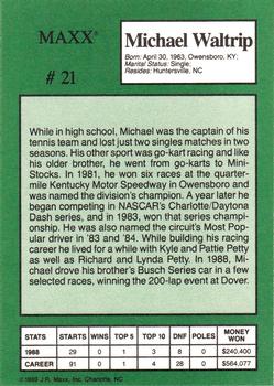 1989 Maxx Crisco #21 Michael Waltrip Back