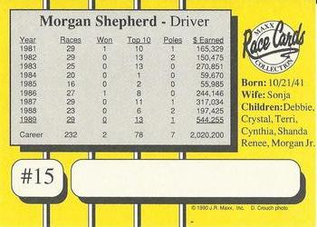 1990 Maxx - Glossy #15 Morgan Shepherd Back