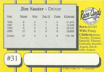 1990 Maxx - Glossy #31 Jim Sauter Back