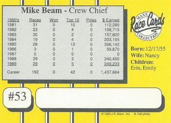 1990 Maxx - Glossy #53 Mike Beam Back