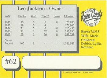 1990 Maxx - Glossy #62 Leo Jackson Back