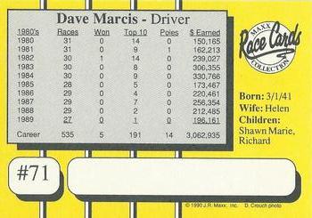 1990 Maxx - Glossy #71 Dave Marcis Back