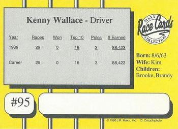 1990 Maxx - Glossy #95 Kenny Wallace Back