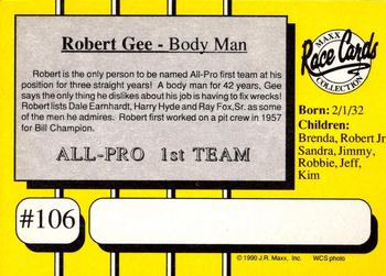 1990 Maxx - Glossy #106 Robert Gee Back