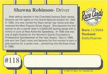 1990 Maxx - Glossy #118 Shawna Robinson Back