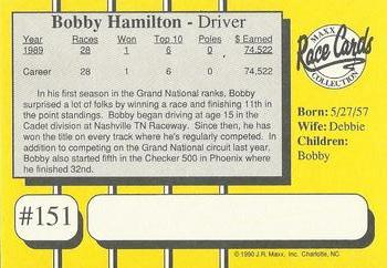 1990 Maxx - Glossy #151 Bobby Hamilton Back