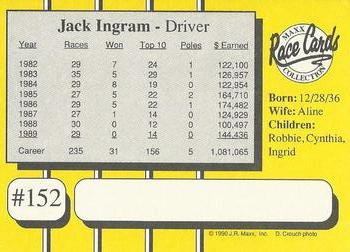 1990 Maxx - Glossy #152 Jack Ingram Back