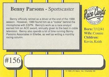 1990 Maxx - Glossy #156 Benny Parsons Back