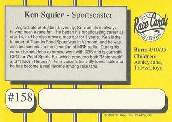1990 Maxx - Glossy #158 Ken Squier Back