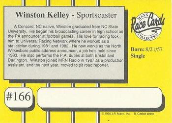 1990 Maxx - Glossy #166 Winston Kelley Back