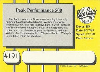 1990 Maxx - Glossy #191 Dale Earnhardt's Car Back
