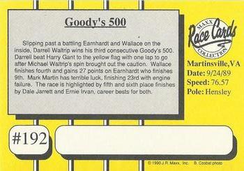 1990 Maxx - Glossy #192 Richard Petty/Kyle Petty Cars Back