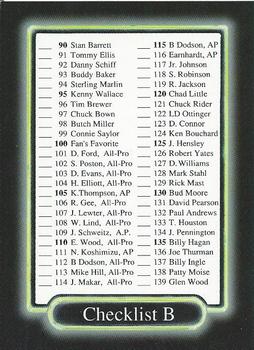 1990 Maxx - Glossy #199 Checklist B Front