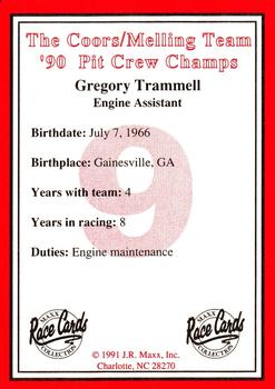 1991 Maxx The Coors/Melling Team #NNO Greg Trammell Back