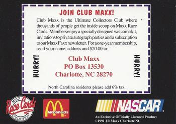 1991 Maxx McDonald's #NNO Cover Card Back