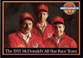 1991 Maxx McDonald's #30 Dale Earnhardt / Bill Elliott / Mark Martin  Front
