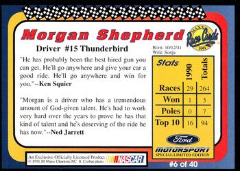 1991 Maxx Ford Motorsport #6 Morgan Shepherd Back