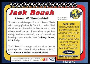 1991 Maxx Ford Motorsport #12 Jack Roush Back
