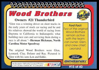 1991 Maxx Ford Motorsport #15 Glen Wood / Len Wood / Eddie Wood Back