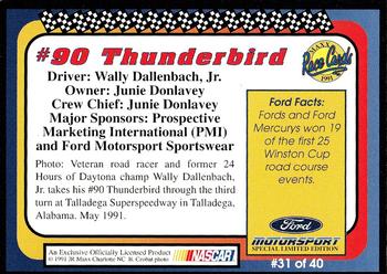 1991 Maxx Ford Motorsport #31 Wally Dallenbach Jr.'s Car Back