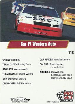 1991 Pro Set #118 Darrell Waltrip w/Car Back