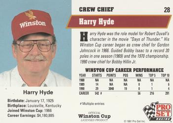 1991 Pro Set #28 Harry Hyde Back