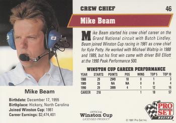 1991 Pro Set #46 Mike Beam Back