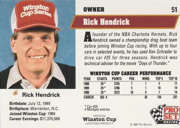 1991 Pro Set #51 Rick Hendrick Back