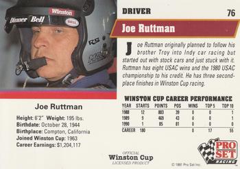 1991 Pro Set #76 Joe Ruttman Back