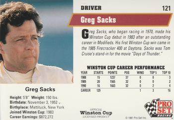 1991 Pro Set #121 Greg Sacks Back