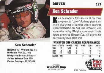1991 Pro Set #127 Ken Schrader Back