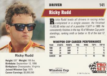 1991 Pro Set #141 Ricky Rudd Back