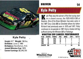 1991 Pro Set #54 Kyle Petty Back