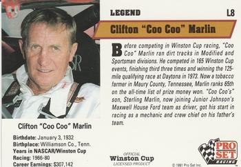 1991 Pro Set - Legends #L8 Coo Coo Marlin Back