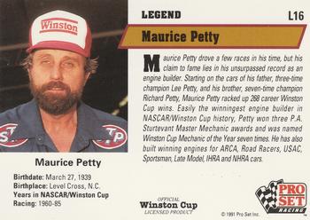 1991 Pro Set - Legends #L16 Maurice Petty Back