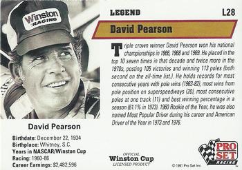 1991 Pro Set - Legends #L28 David Pearson Back