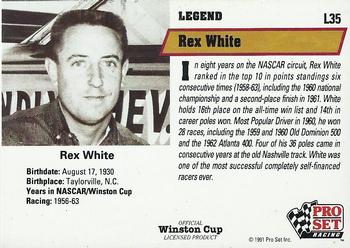 1991 Pro Set - Legends #L35 Rex White Back