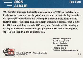 1991 Pro Set NHRA #3 Dick LaHaie Back