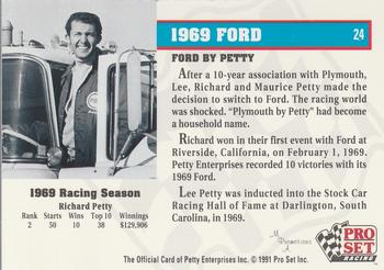 1991 Pro Set Petty Family #24 Ford by Petty Back