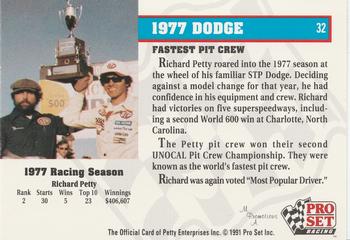1991 Pro Set Petty Family #32 1977 Dodge Back