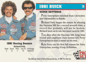 1991 Pro Set Petty Family #36 Seven Daytonas Back