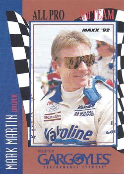 1992 Maxx All-Pro Team #3 Mark Martin Front