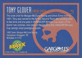 1992 Maxx All-Pro Team #6 Tony Glover Back
