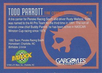 1992 Maxx All-Pro Team #18 Todd Parrott Back