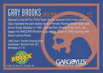 1992 Maxx All-Pro Team #21 Gary Brooks Back