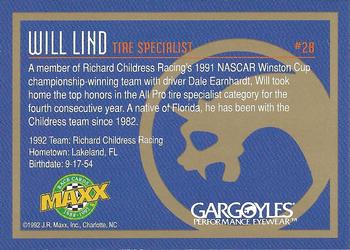 1992 Maxx All-Pro Team #28 Will Lind Back