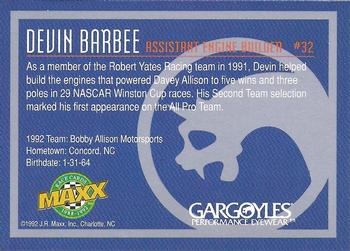 1992 Maxx All-Pro Team #32 Devin Barbee Back