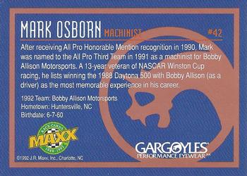 1992 Maxx All-Pro Team #42 Mark Osborn Back